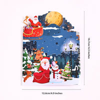City Christmas Double Door Pop Up Card