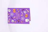 Halloween Elements Purple Flip Pop Up Card
