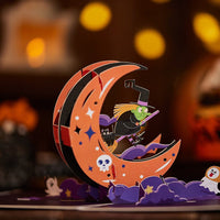 Crescent Moon Witch 3D Pop Up Card