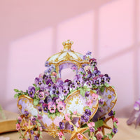 Lavender Flower Cart Greeting Card Ornament