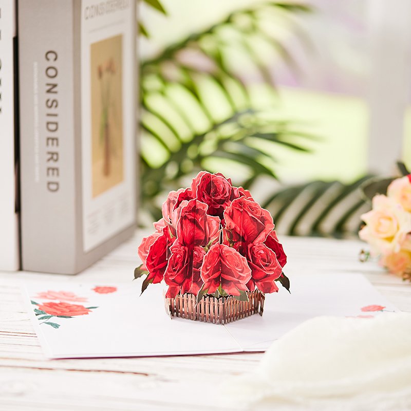 Rose Basket Greeting Card