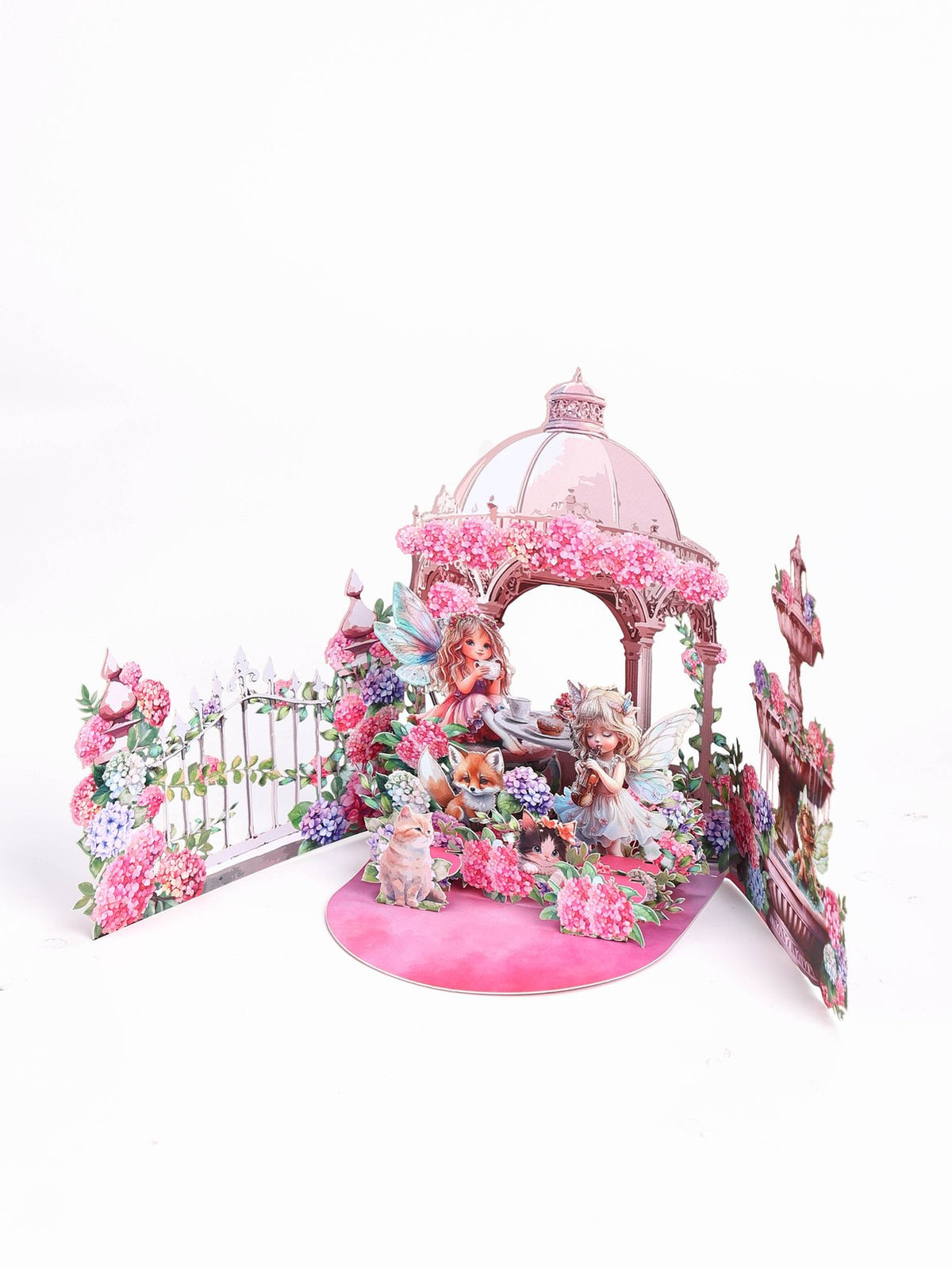 Leprechaun Garden Afternoon Tea 3D Pop Up Card