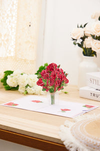 Rose Vase Pop Up Card