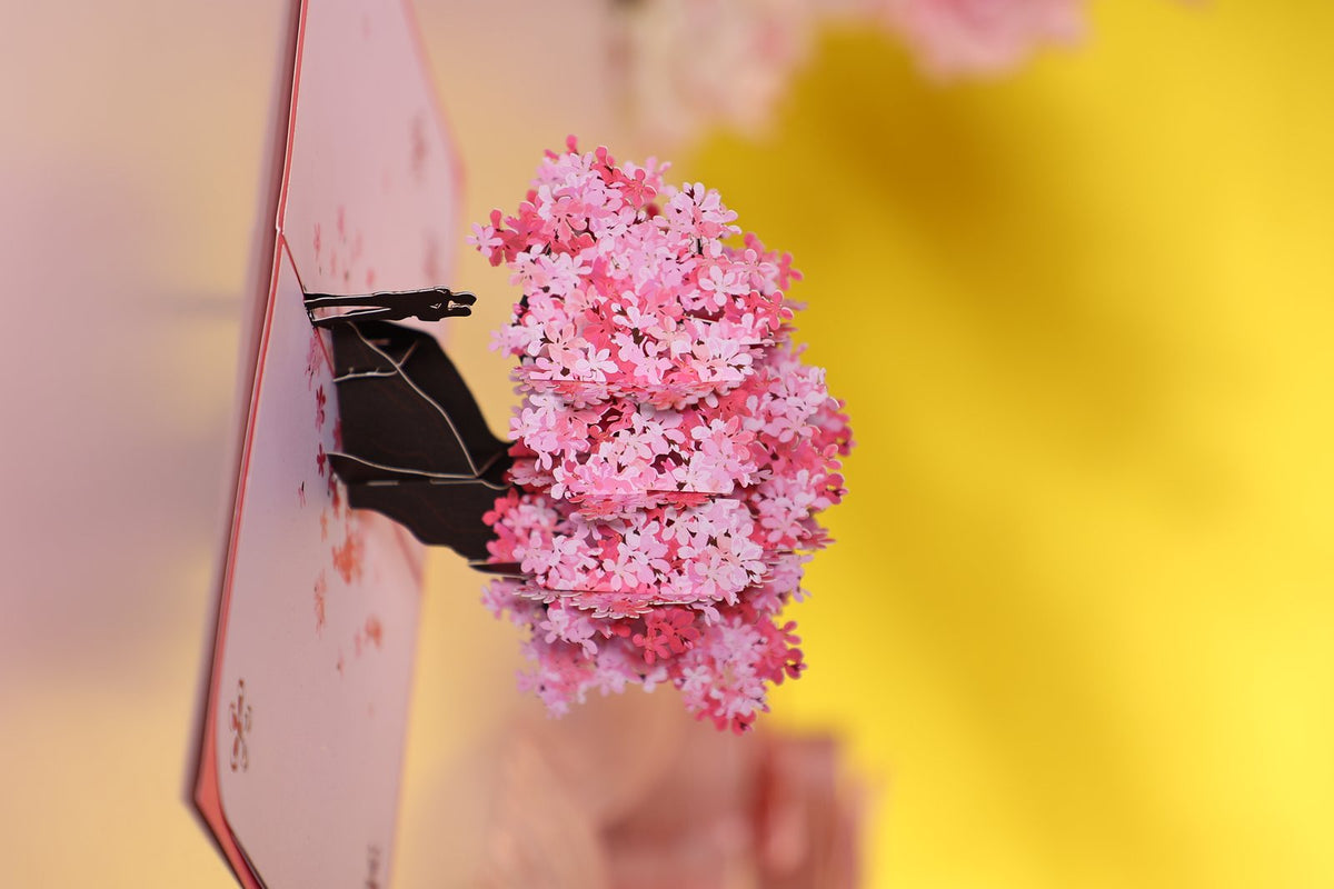 Couple Cherry Blossom Love Tree 3D Pop Up Card
