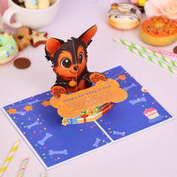 Cartoon Puppy Birthday 3D Pop Up Card