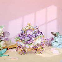 Lavender Flower Cart Greeting Card Ornament