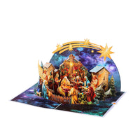 Gold Cross Flip Pop Up Card