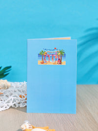 Summer Beach Flip Pop Up Card