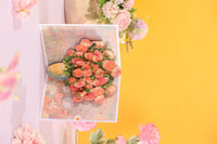 Pink Flower Bouquet Flip Pop Up Card