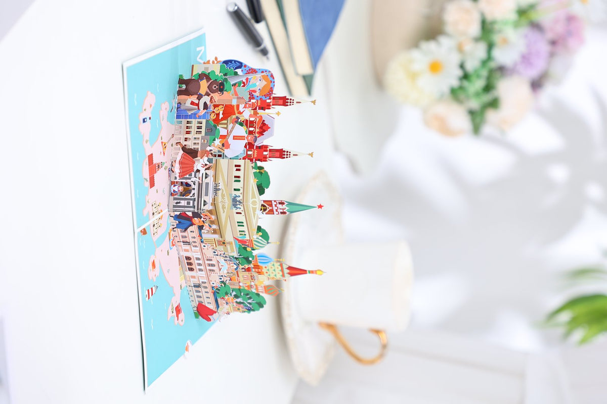 City Cityscape Greeting Card Moscow