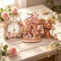 Pink Butterfly Fairy Double Door Card