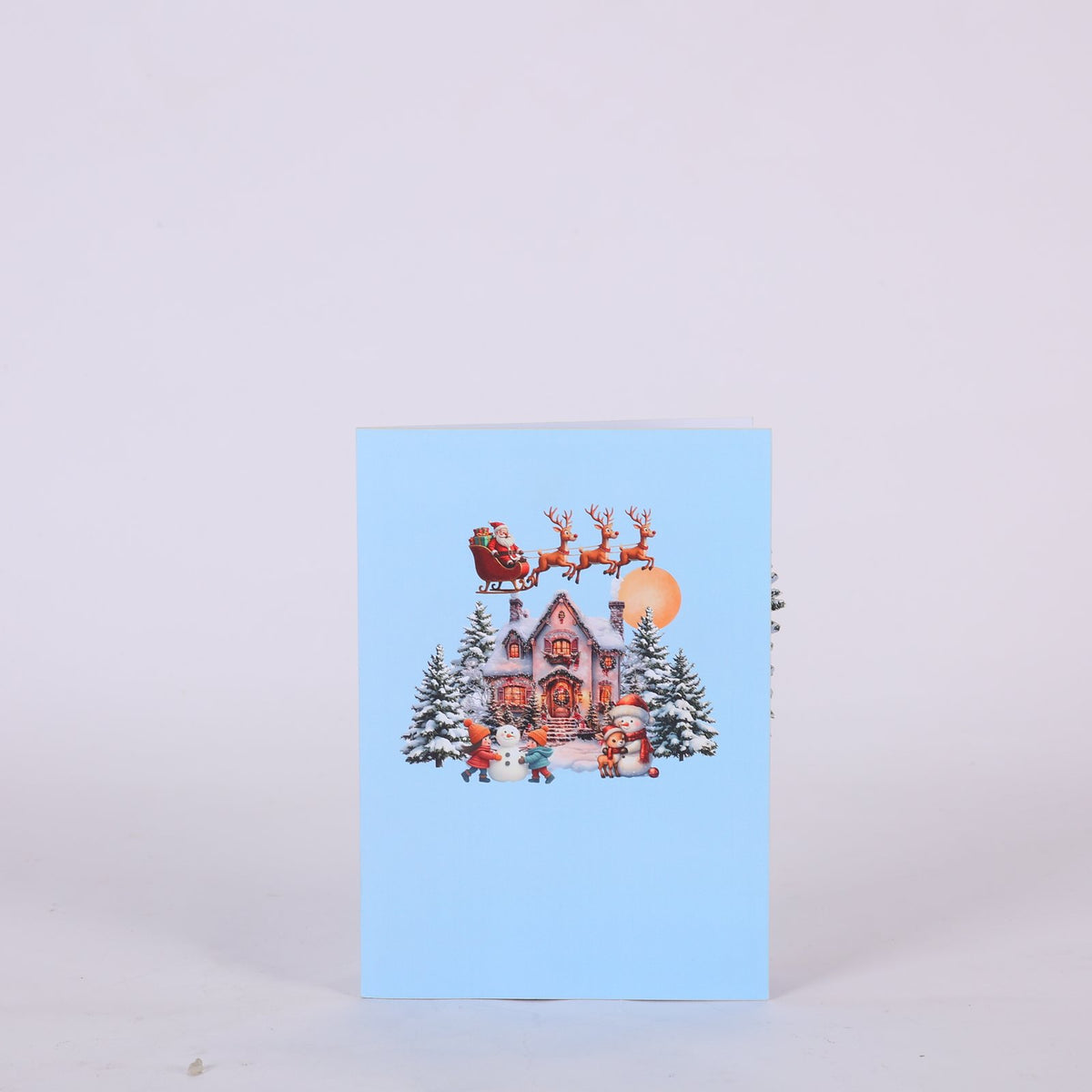 Christmas Reindeer Snowfield Greeting Card