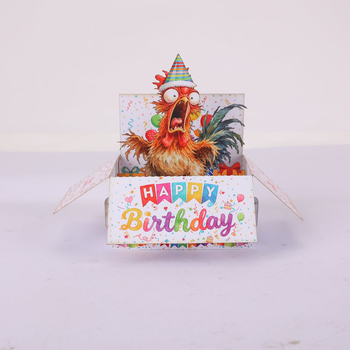 Rooster Birthday Box Card