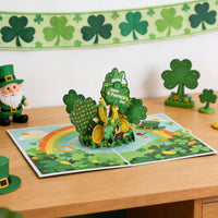 St. Patrick's Day Green Hat Flip Pop Up Card