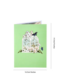 White Orchid Bonsai 3D Pop Up Card