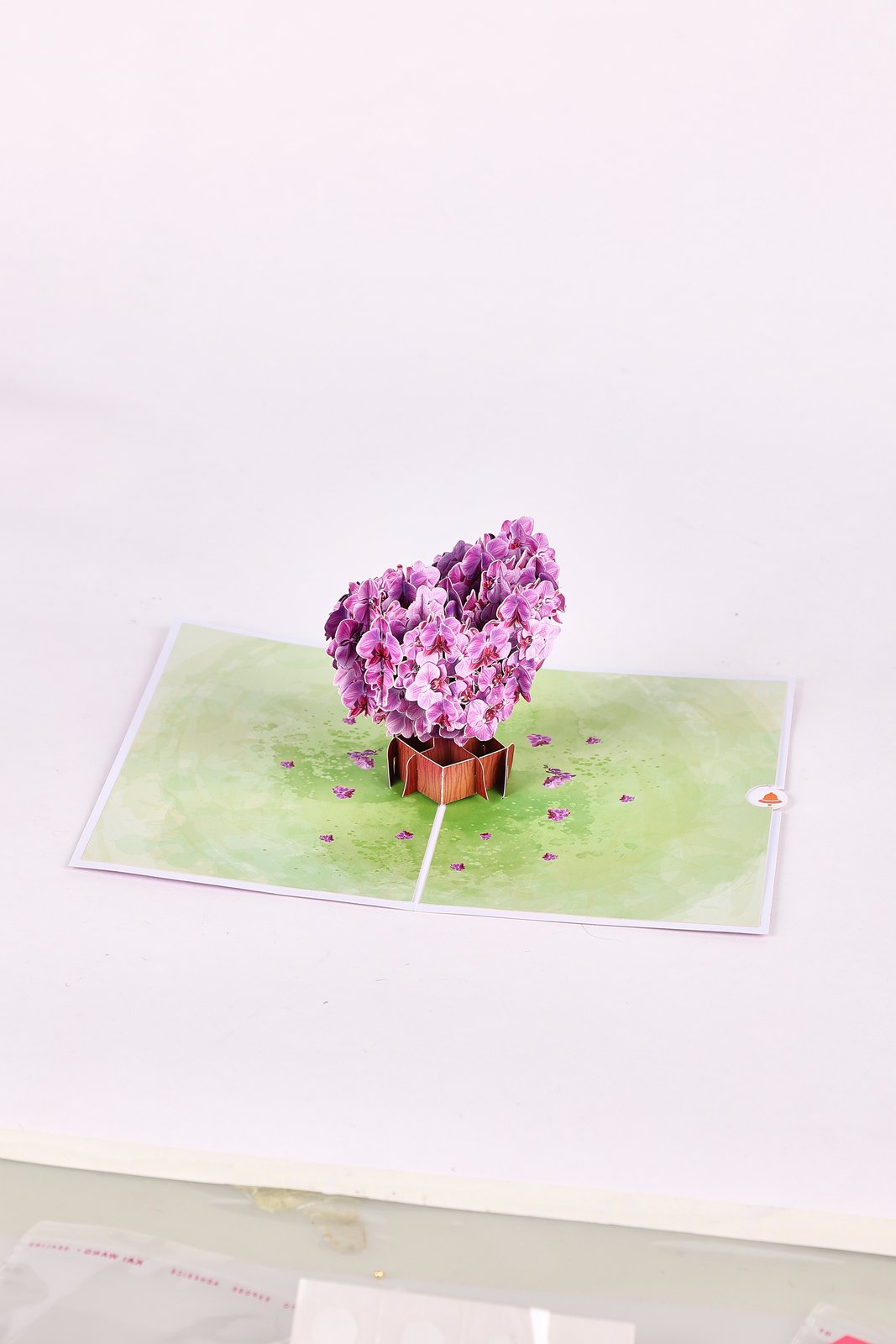 Orchid Heart Greeting Card