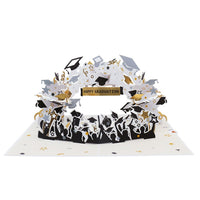 Black Gold Graduation Flip Pop Up Card