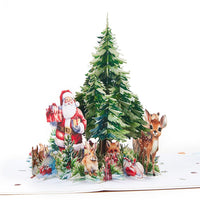 Christmas Santa Claus Jungle Greeting Card
