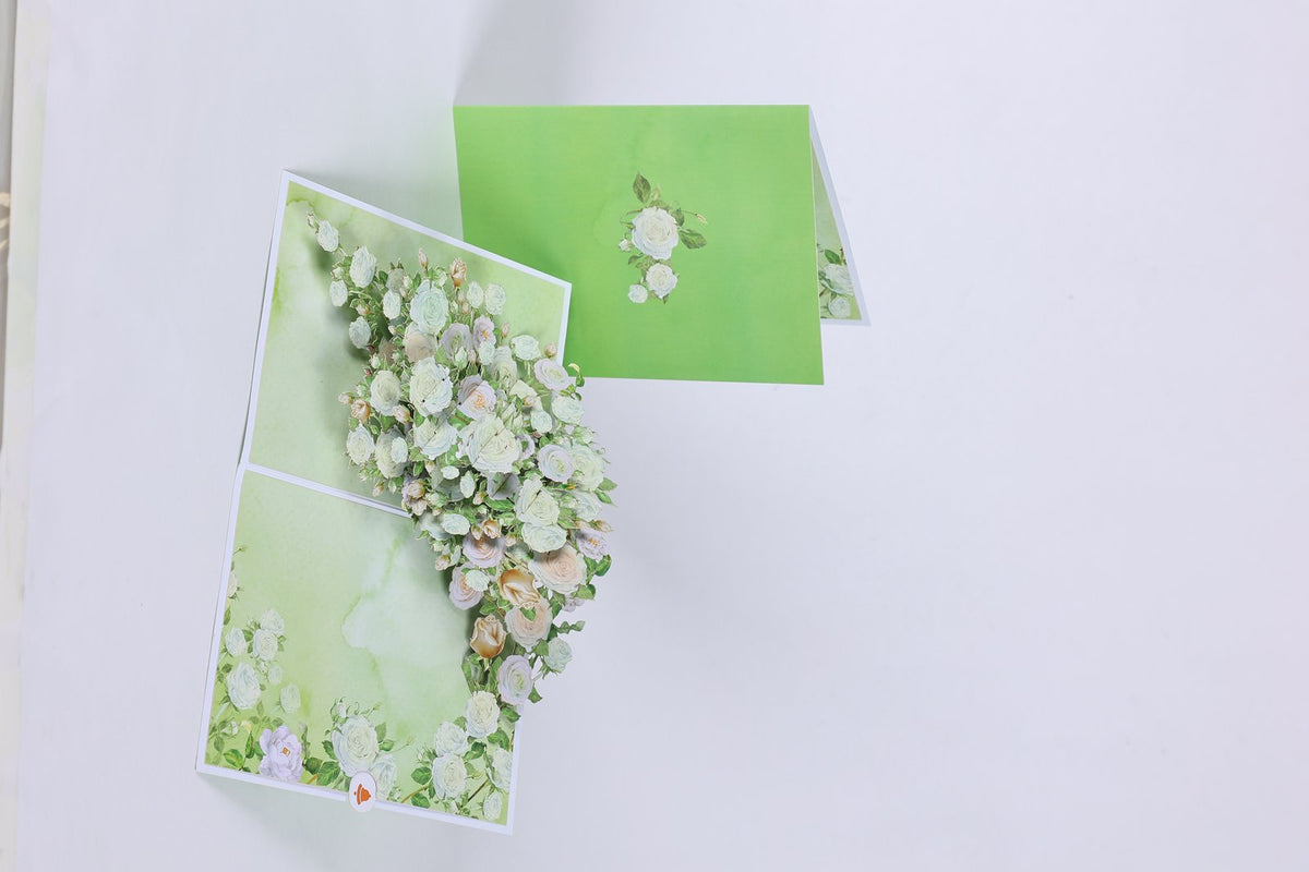 White Rose 3D Pop Up Card