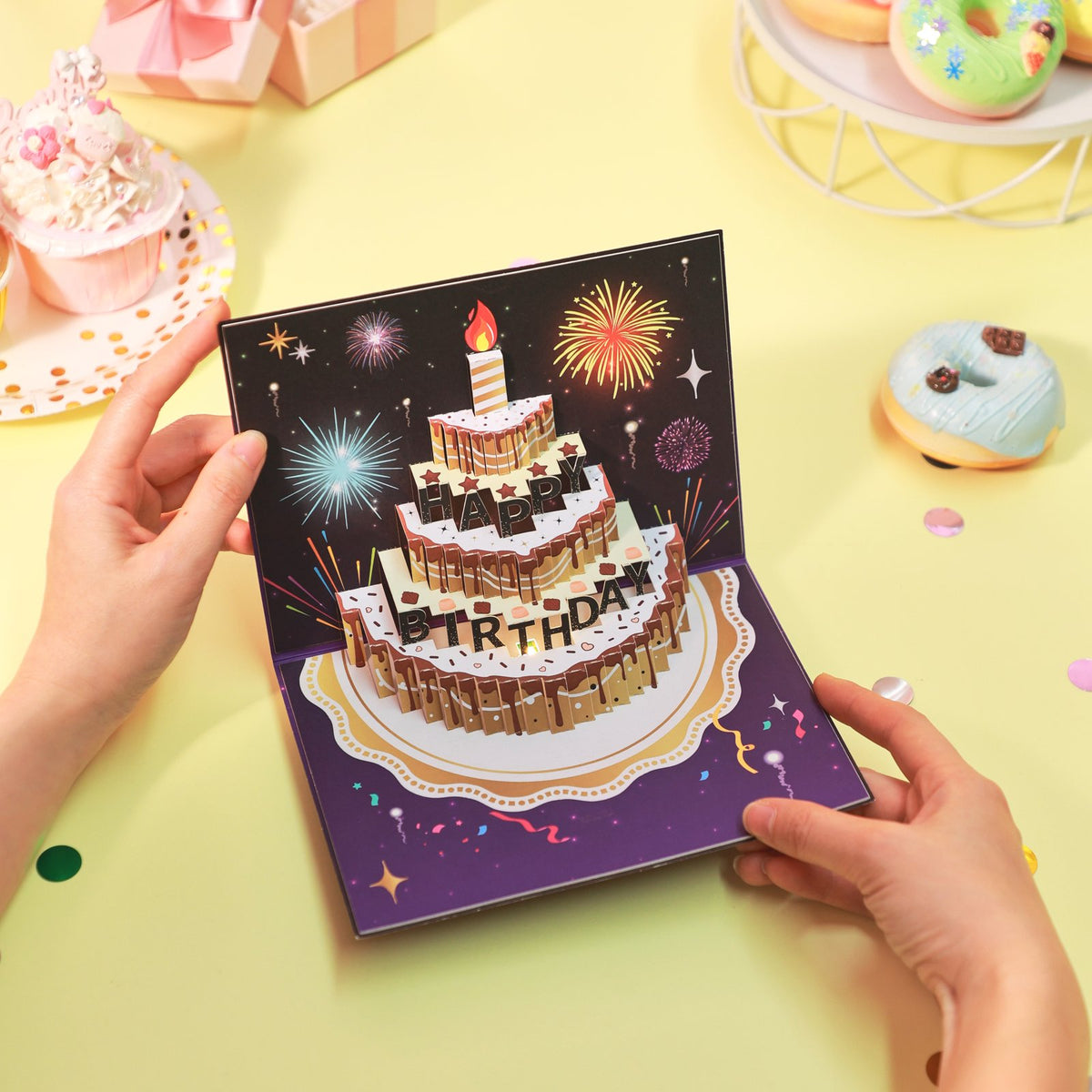 Fireworks LED Lights & Music Birthday Greeting Card