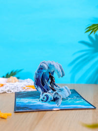 Seaside Surfing 3D Pop Up Card