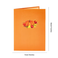 Pumpkin Floral Thanksgiving Flip Pop Up Card
