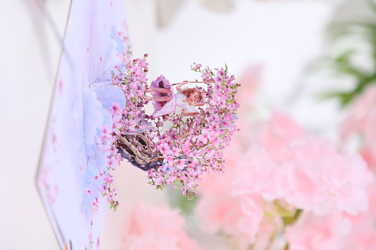 Crescent Moon Cherry Blossom 3D Pop Up Card