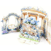 Blue Rose Garden Greeting Card