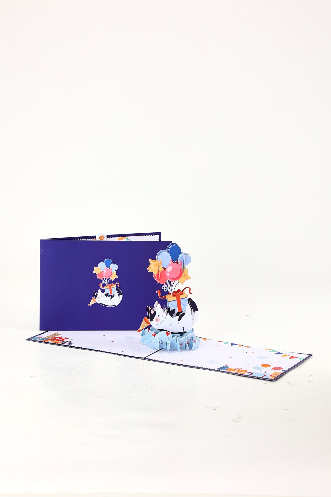 Cat Birthday Gift 3D Pop Up Card
