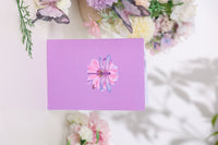 Purple Dragonfly Chrysanthemum Greeting Card