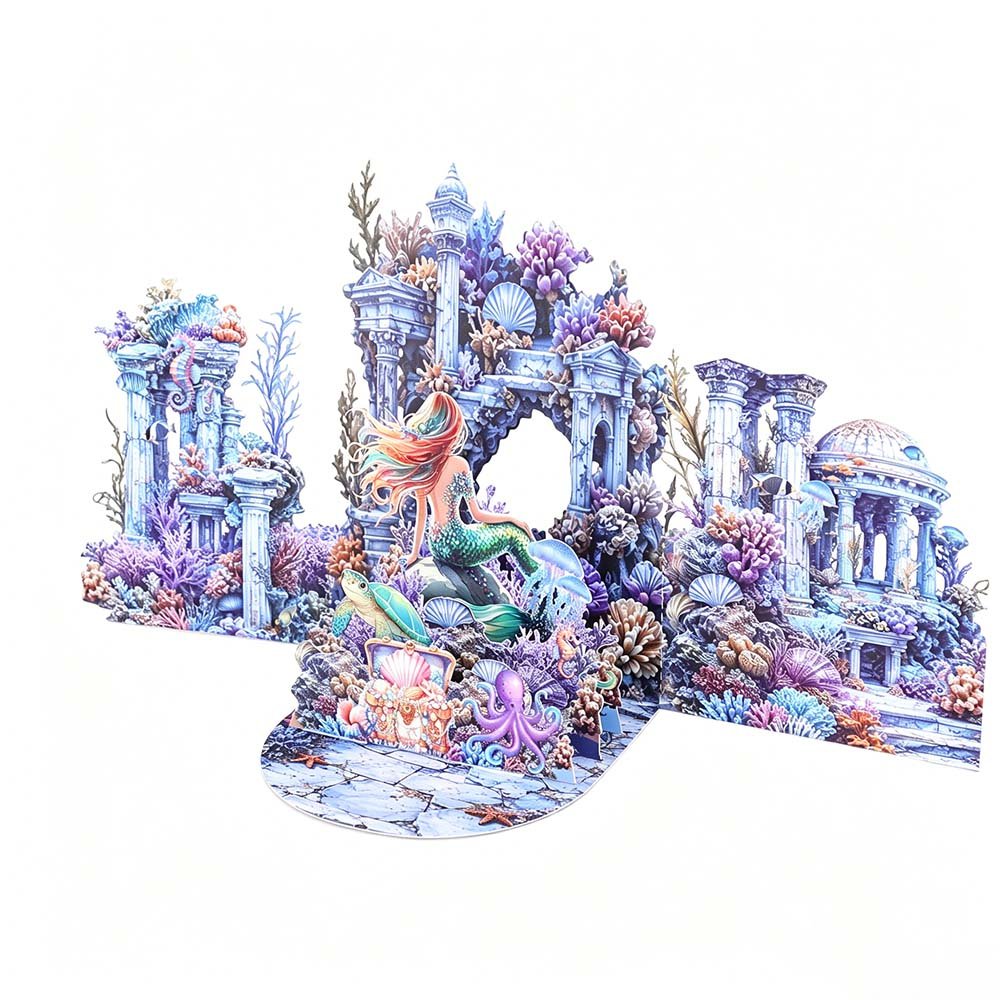 Under The Sea World Mermaid Double Door Card