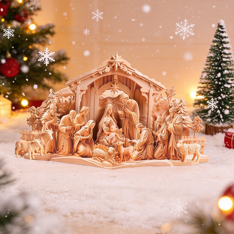 Wood Jesus Ornament