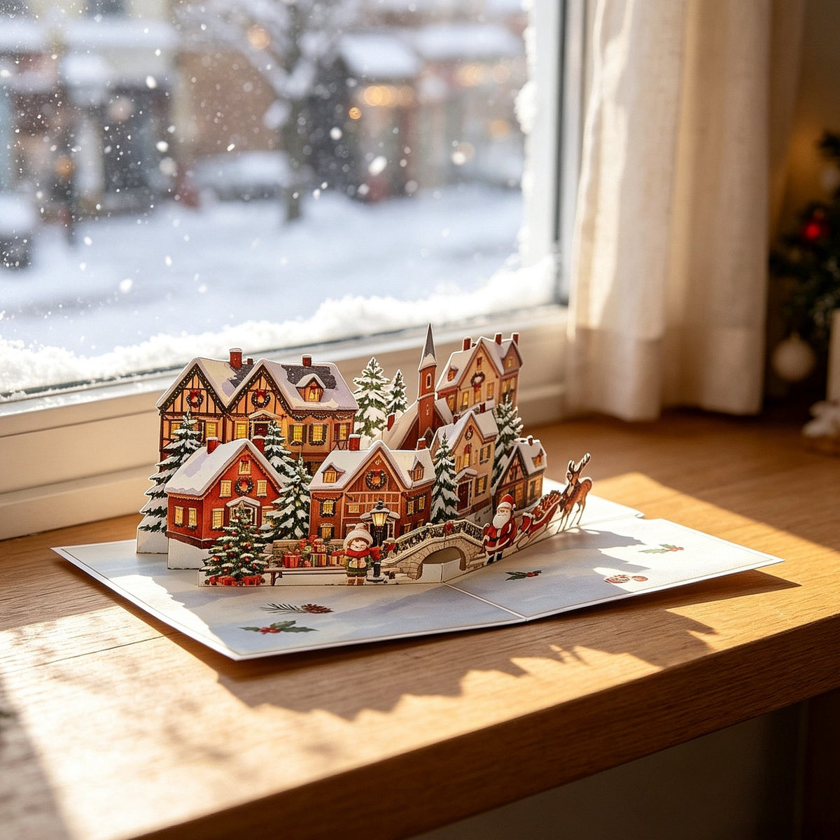 Christmas Vintage House Greeting Card