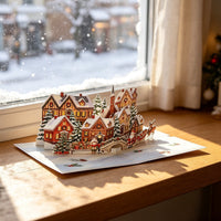 Christmas Vintage House Greeting Card