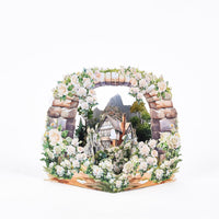 White Rose Dream Wedding 3D Pop Up Card