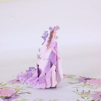 Purple Valentine's Day Flip Pop Up Card