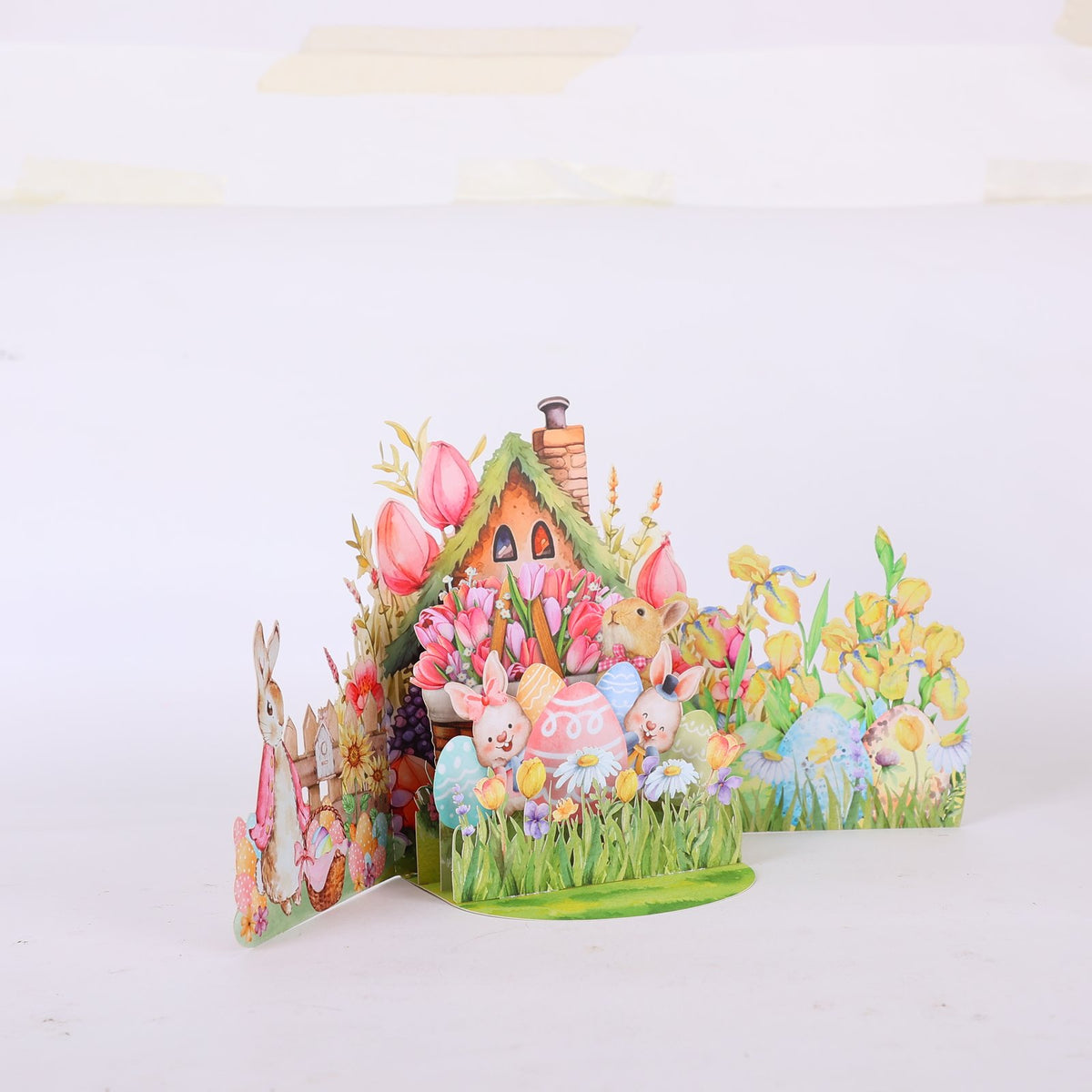 Vintage Easter Double Door 3D Pop Up Card