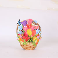 Tulip Mini Flower Basket Greeting Card