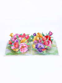 Tulip Flowering Shrubs 3D Pop Up Card