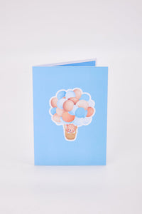 Hot Air Balloon Bear 3D Pop Up Card For Him