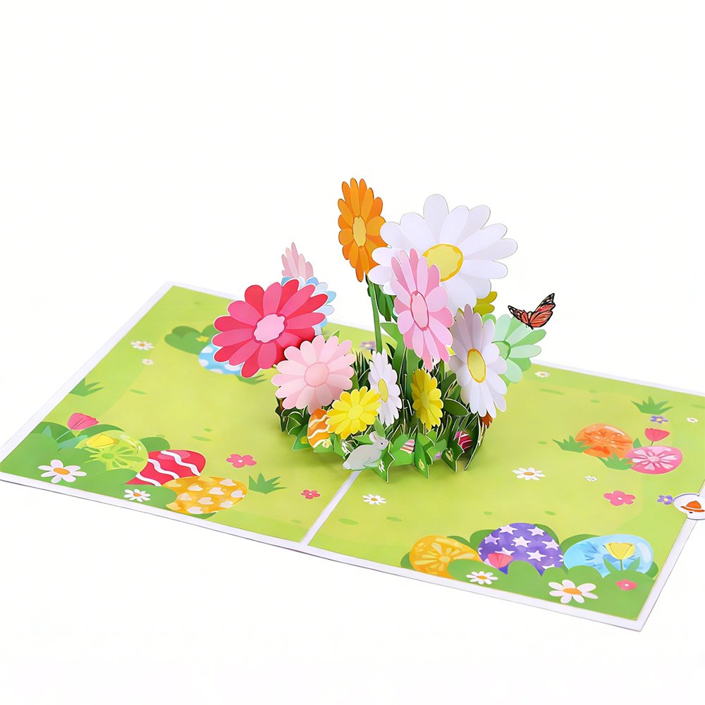 Easter Pink Easter Egg Flip Pop Up Card