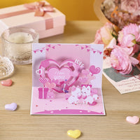 Valentine's Day Puppy 90° 3D Pop Up Card