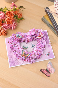 Heart Orchid Butterfly Cluster Greeting Card