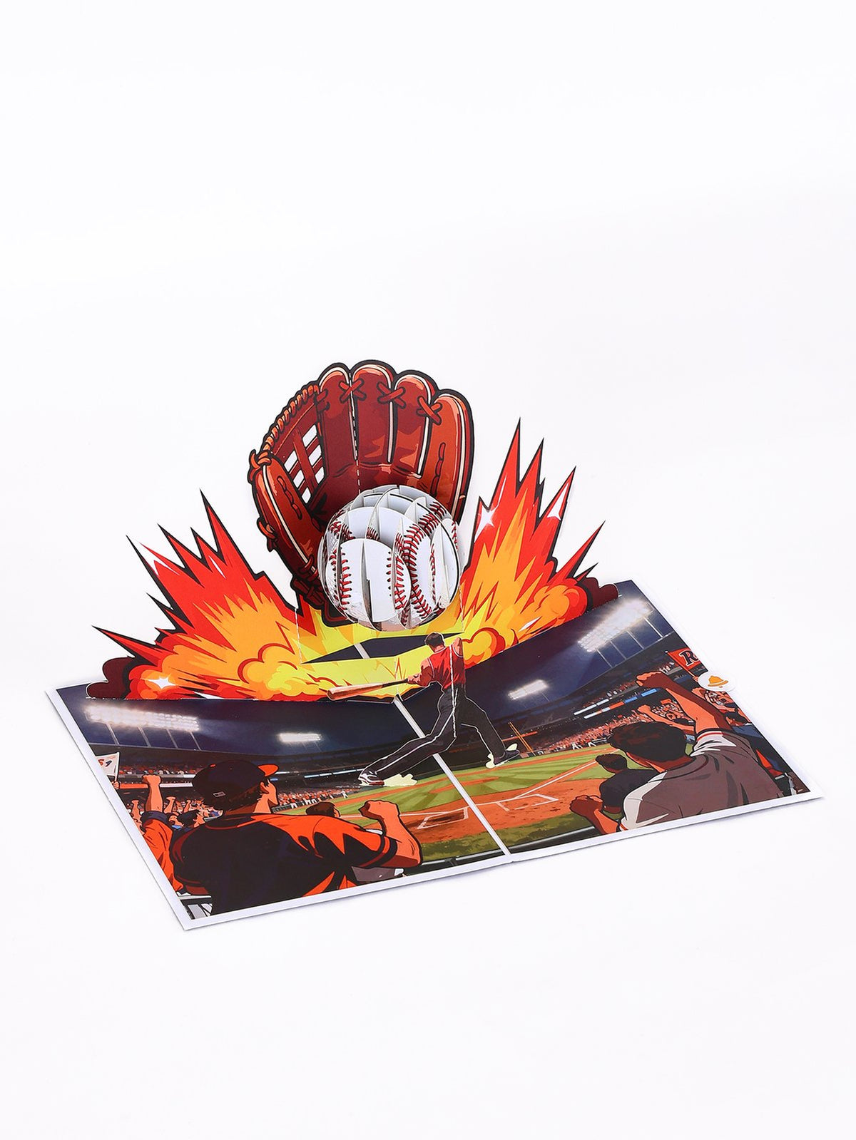 Passionate Baseball Match Live 3D Pop Up Card