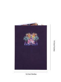 Castle Fireworks Flip Pop Up Card