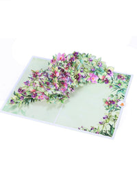 Green Dendrobium Orchid Floral Branch Greeting Card