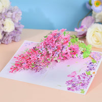 Pink Wisteria Flip Pop Up Card