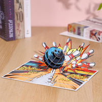 Bowling Strike 3D Pop Up Card