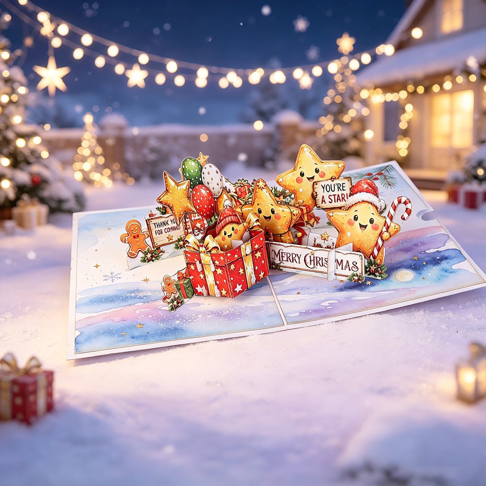 Christmas Star Gift Greeting Card