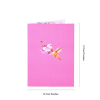 Hummingbird Floral Flip Pop Up Card